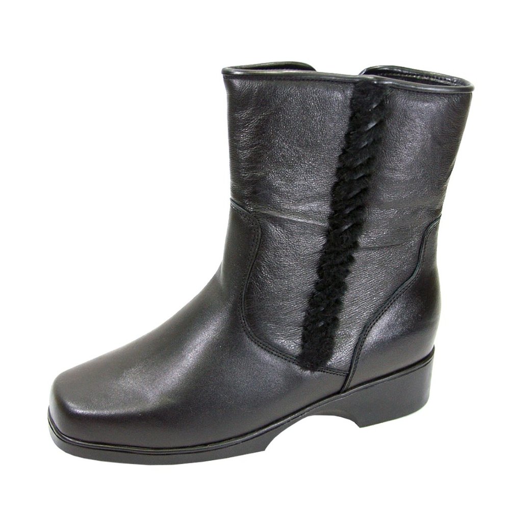 👢 PEERAGE Amelia Women's Wide Width Adjustable Shaft Casual Leather Boots 👢